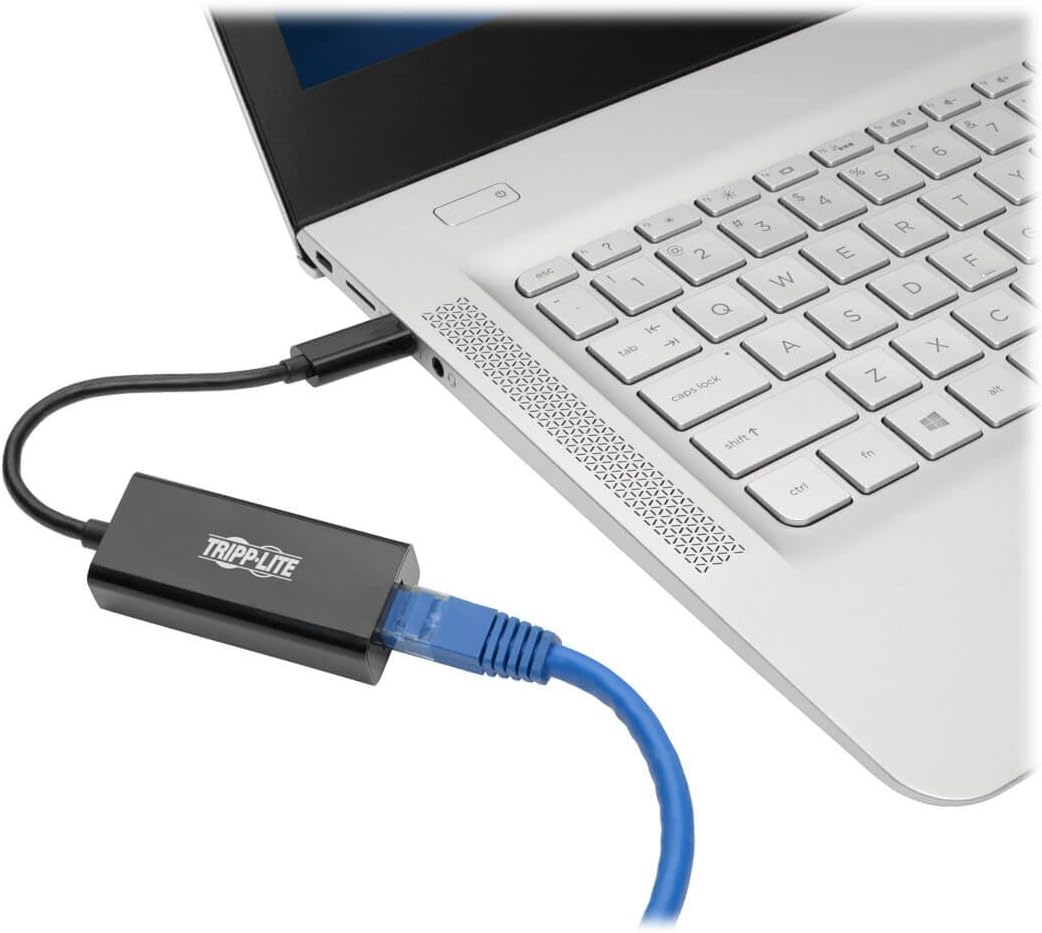 Tripp Lite USB C to Gigabit Ethernet Adapter USB Type C to Gbe Thunderbolt 3 Compatible 10/100/1000 USB-C (U436-06N-GB)