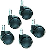 Safco Products 5132 Task Master Hard Floor Casters, 2" (Set of 5) for use with Task Master, Soft Tough and WorkFit Chairs (sold separately), Black