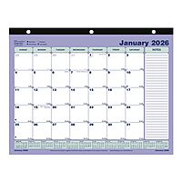 Brownline® 2026 Monthly Desk Pad Calendar, 12 Months, January to December, Three-Hole Punched, 11" x 8.5" (C181721-26)