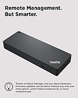 Lenovo ThinkPad Universal Thunderbolt 4 Dock, 4 Displays, Dynamic Power Charging up to 100W, Black