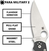 Spyderco Para Military 2 Folding Knife with G-10 Handle