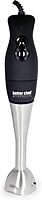 Better Chef Immersion Blender with Whisk Attachment | 2-Speed 200-Watt Motor | Stainless Blending & Whisk Attachment | Rubberized Grip | Measuring Cup (Black)