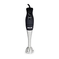 Better Chef Immersion Blender with Whisk Attachment | 2-Speed 200-Watt Motor | Stainless Blending & Whisk Attachment | Rubberized Grip | Measuring Cup (Black)