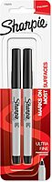 Sharpie 37161PP Permanent Markers, Ultra Fine Point, Black, 2 Count