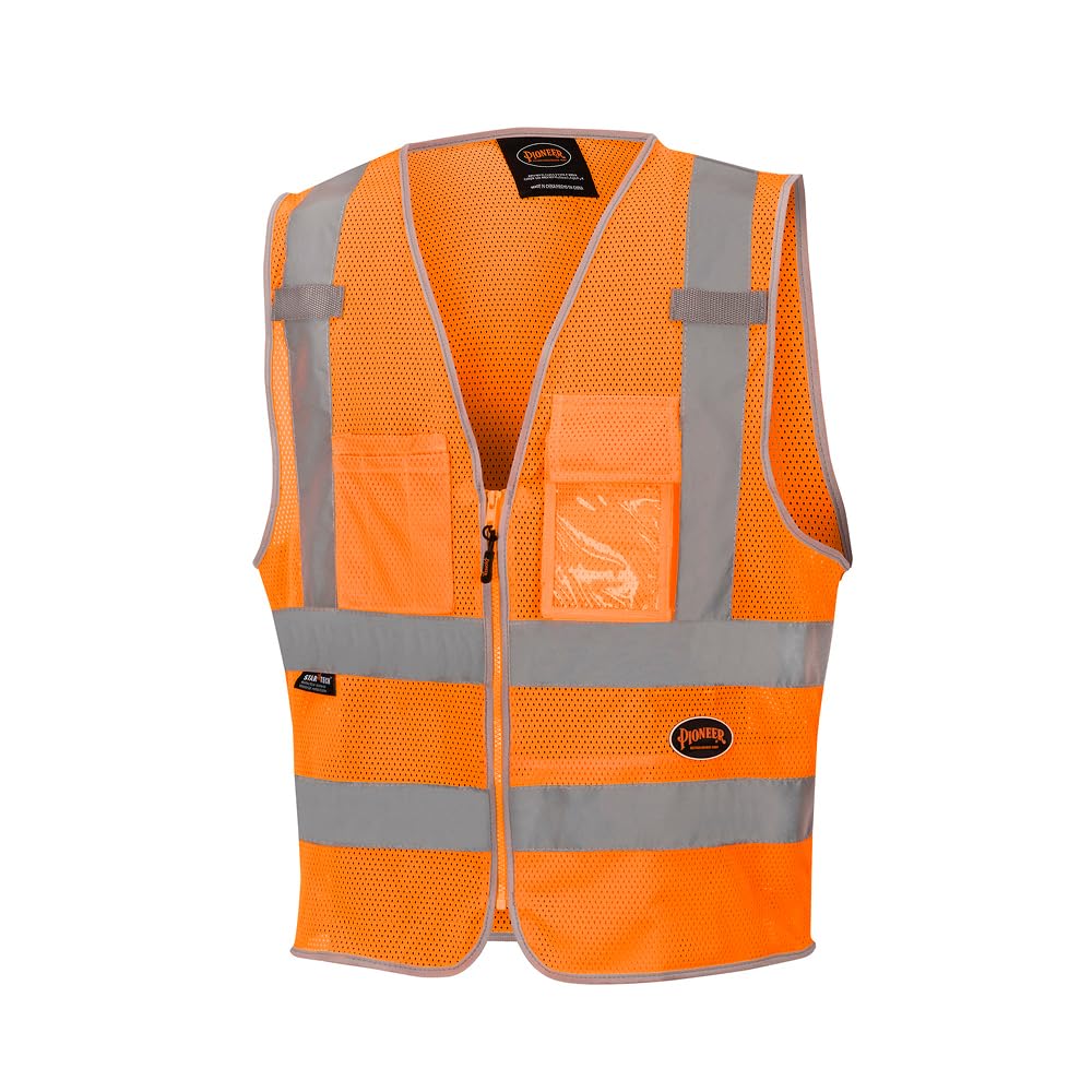 PIONEER Hi Vis Safety Vest - Reflective Cooling Mesh - 8 Pockets - Class 2