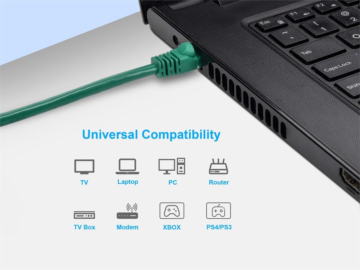 Monoprice Cat6 24AWG UTP Ethernet Patch Cable - Snagless RJ45, 550MHz, Pure Bare Copper
