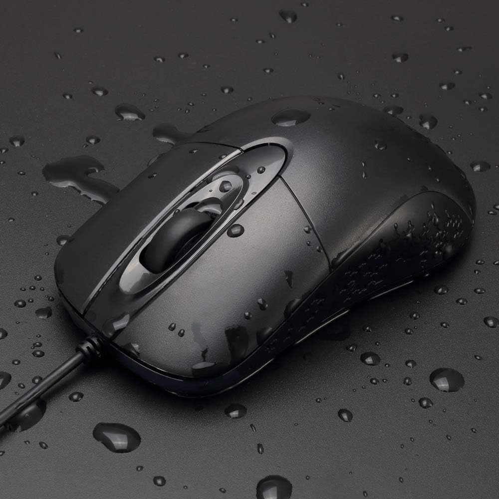 iMouse W4 Waterproof Wired Optical Mouse 1000 DPI USB Computer Mouse for Windows Mac IP66 Water Resistant Design