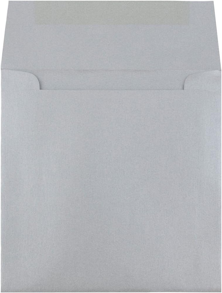 JAM PAPER Silver Stardream Metallic Invitation Envelopes
