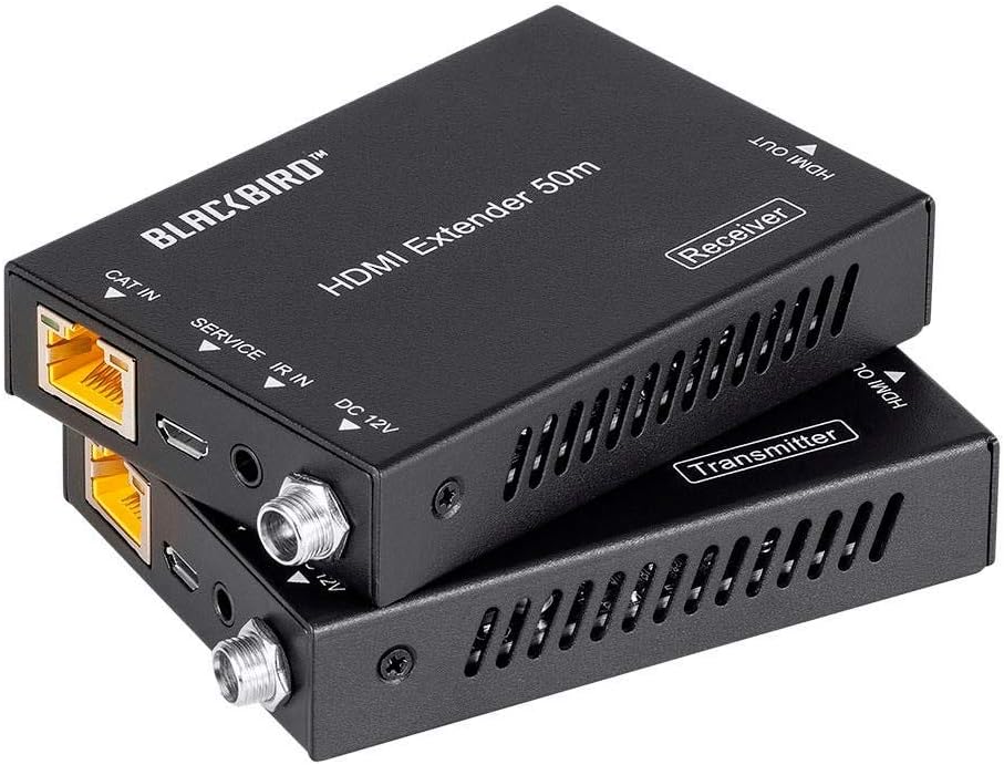 Monoprice Blackbird 4K HDMI Extender, 50m - 4K HDMI Extension to 164 Feet, HDMI 2.0, HDCP 2.2, 18Gbps