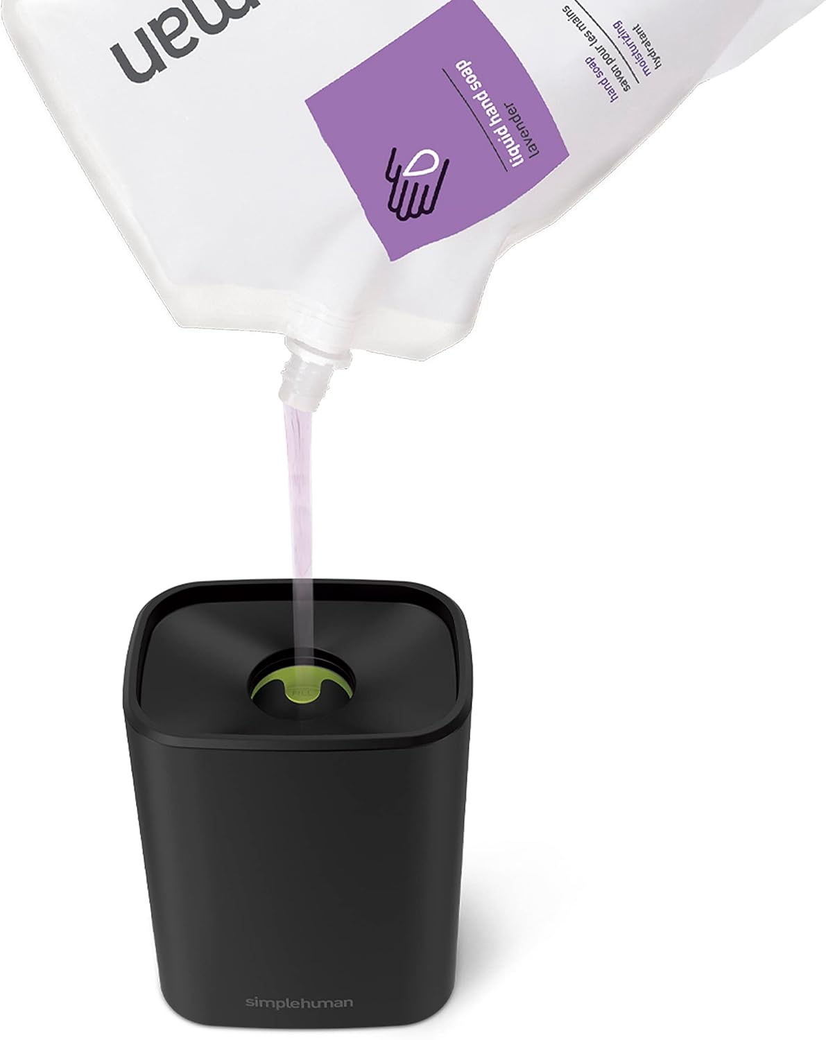 simplehuman Pulse Pump Countertop Liquid Soap Dispenser, Drip-Free Stainless Steel