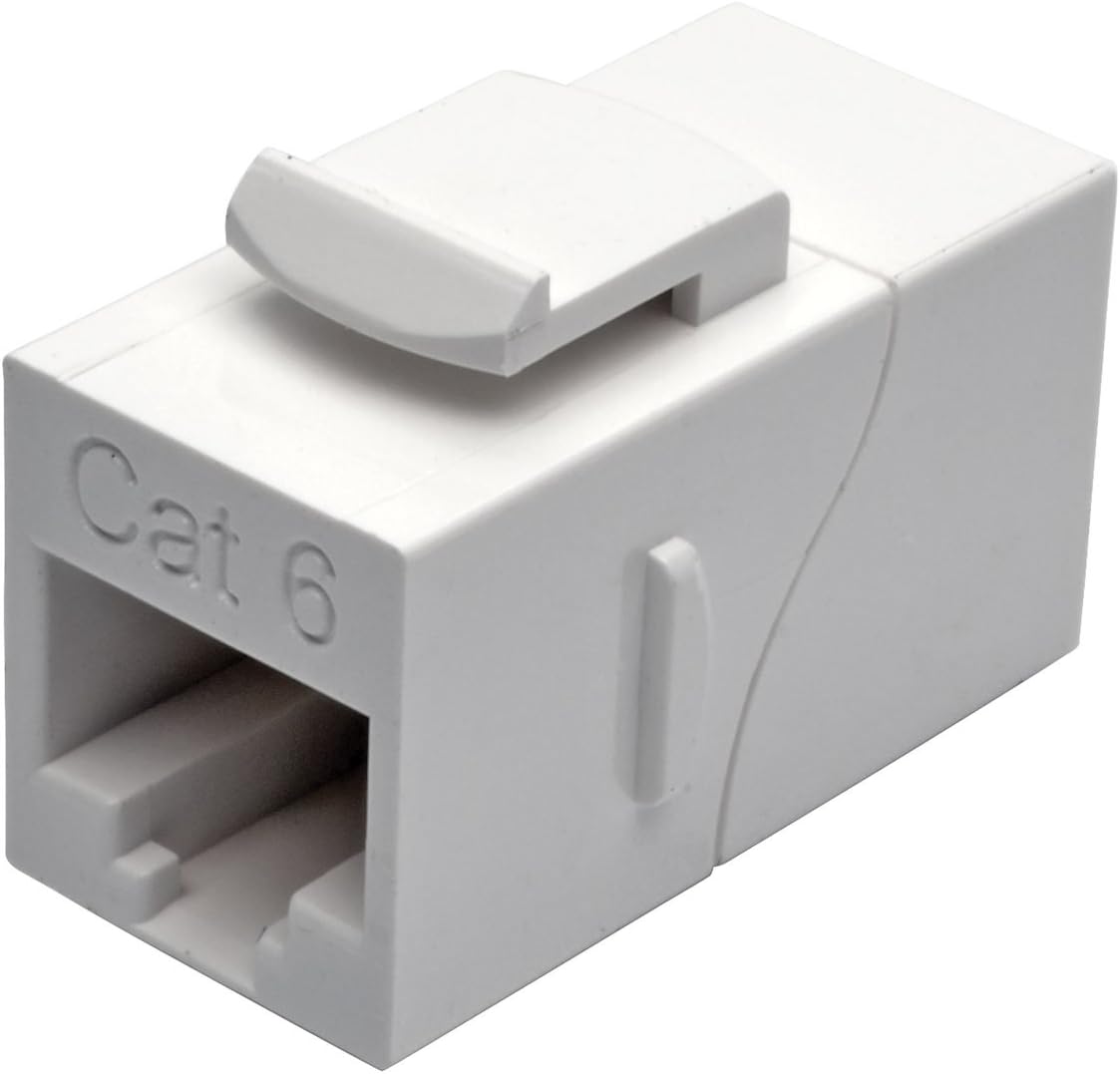 TRIPP LITE N235-001 Cat6/Cat6a Straight-Through Modular In-Line Snap-In RJ45 Coupler
