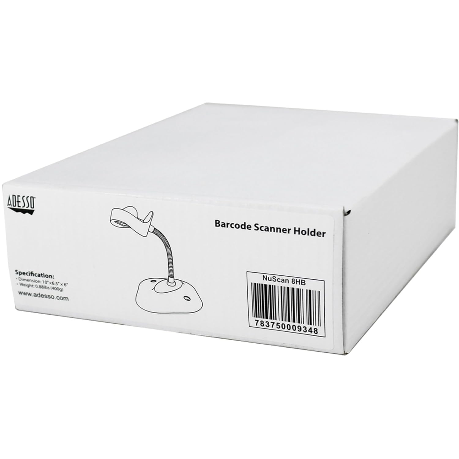 Adesso NuScan 8HB, Barcode Scanner Holder, 10inH x 6.5inW x 6inD, 1