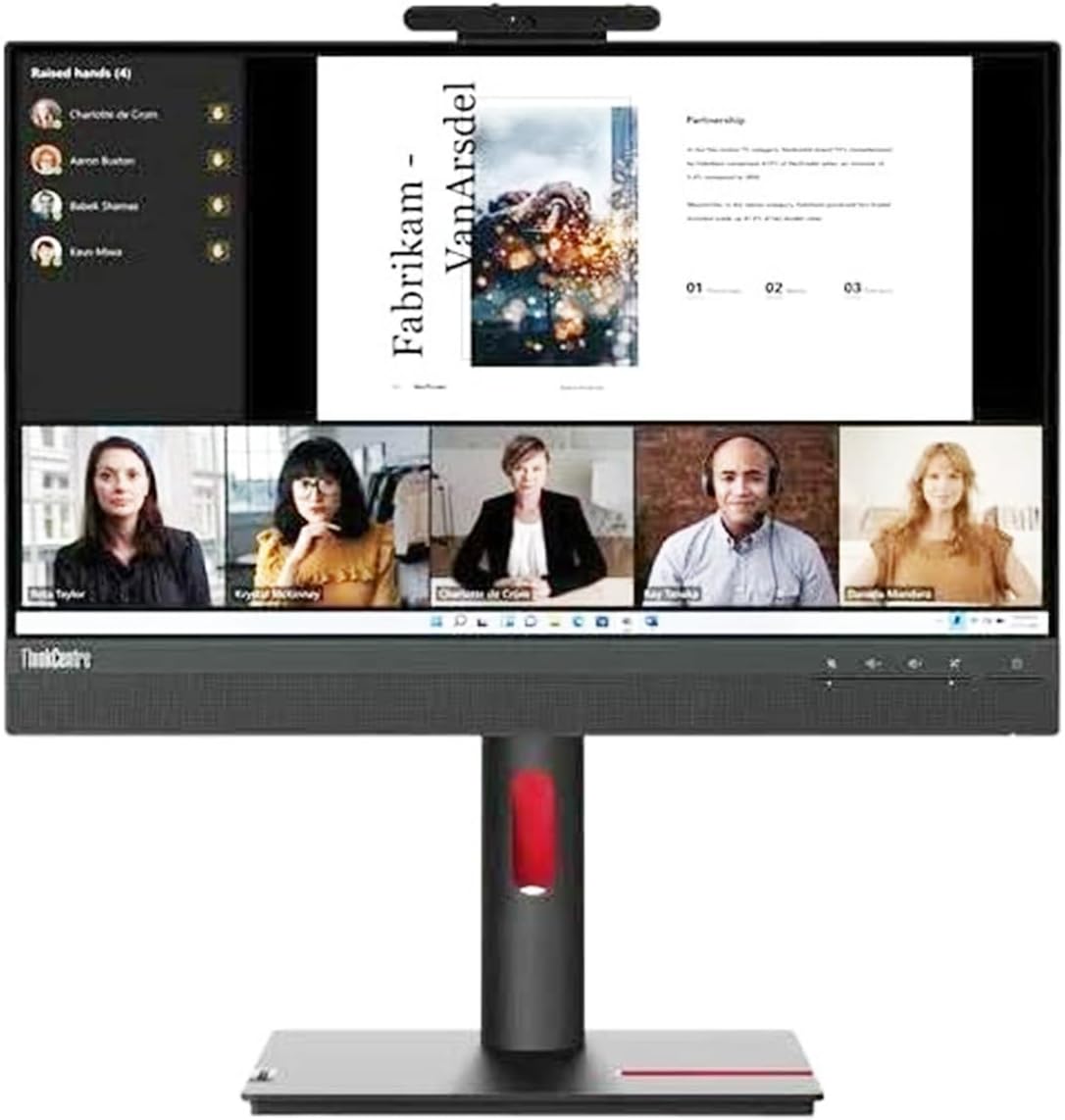Lenovo ThinkCentre TIO22GEN5 22" Class Webcam Full HD LED Monitor - 16:9 - Black