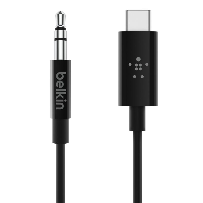 Belkin 3.5mm Audio Cable with USB-C Connector, 3 Ft, Black