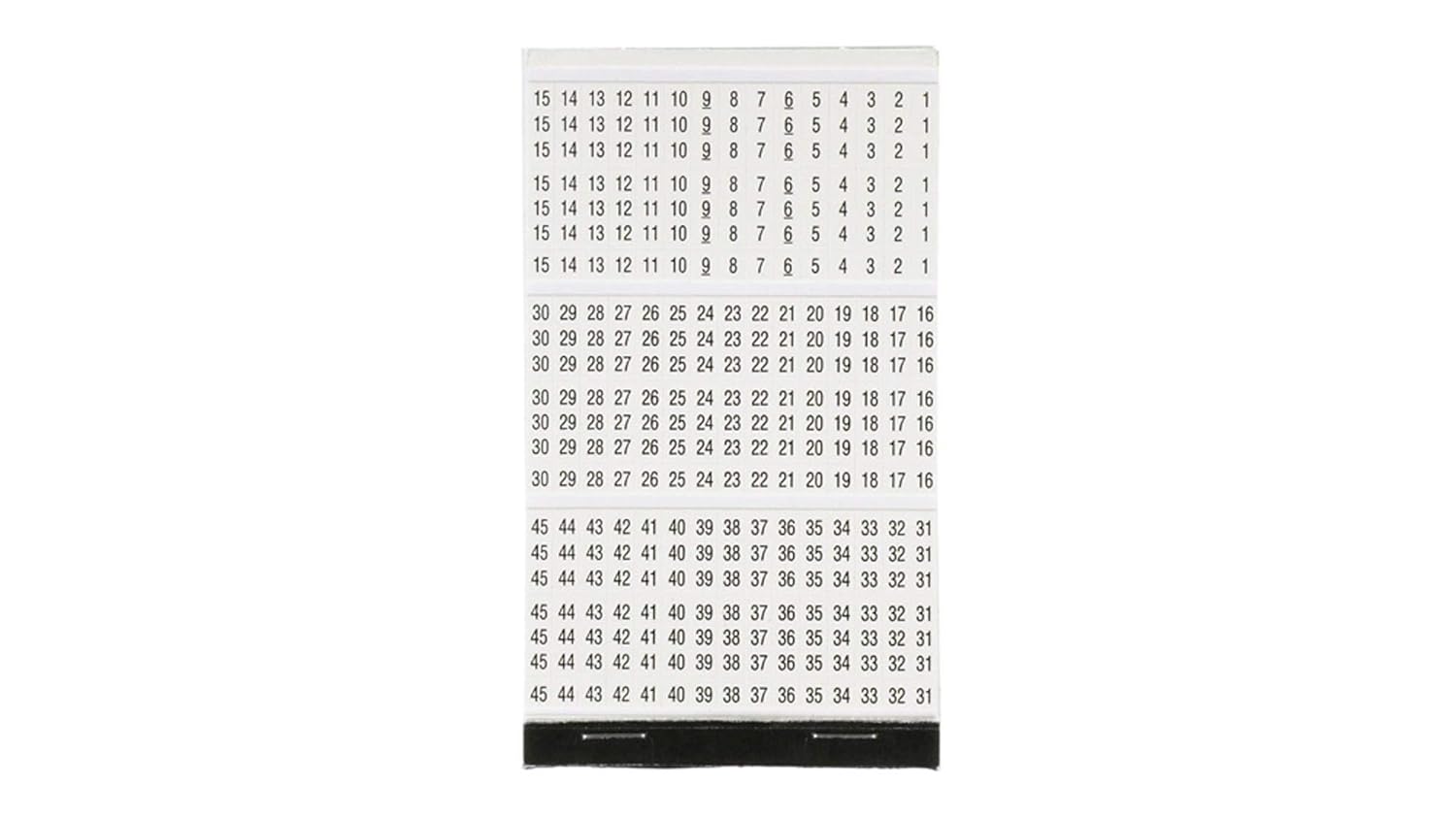 Panduit PCMB Pre-Printed Vinyl Cloth Wire Marker Book