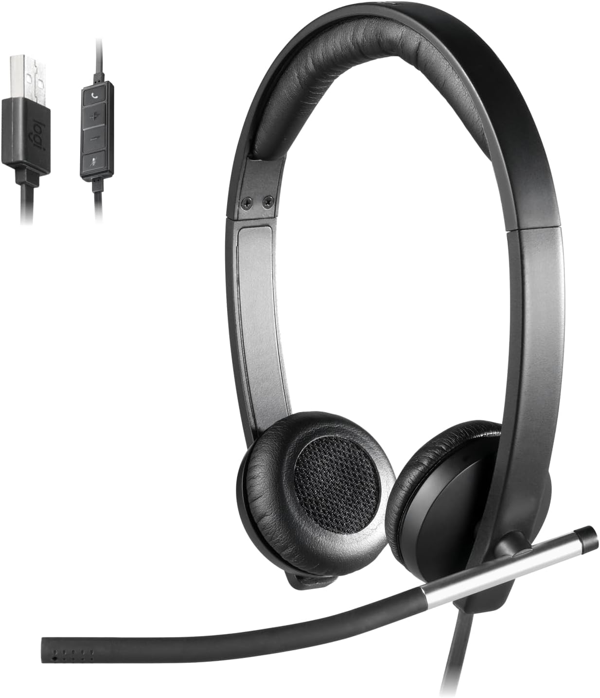 Logitech USB Headset Stereo H650e - Stereo - USB - Wired - 50 Hz to 10 kHz - Over-the-head - Binaural - 981000518