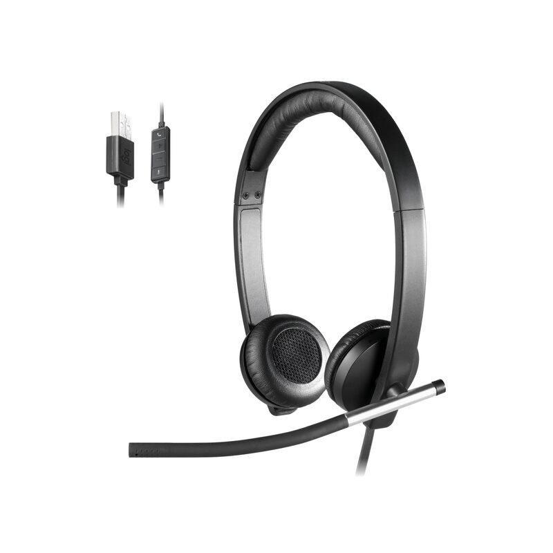 Logitech USB Headset Stereo H650e - Stereo - USB - Wired - 50 Hz to 10 kHz - Over-the-head - Binaural - 981000518