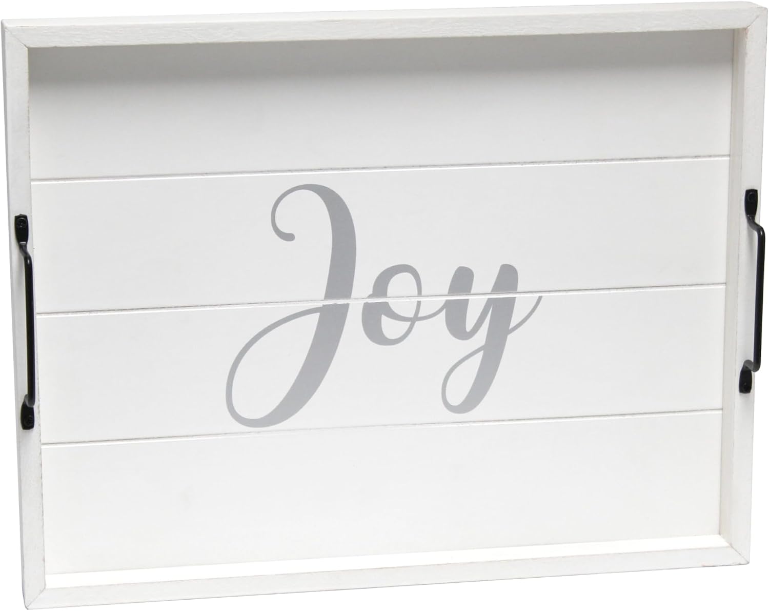 Elegant Designs Decorative Wood Serving Tray w/Handles