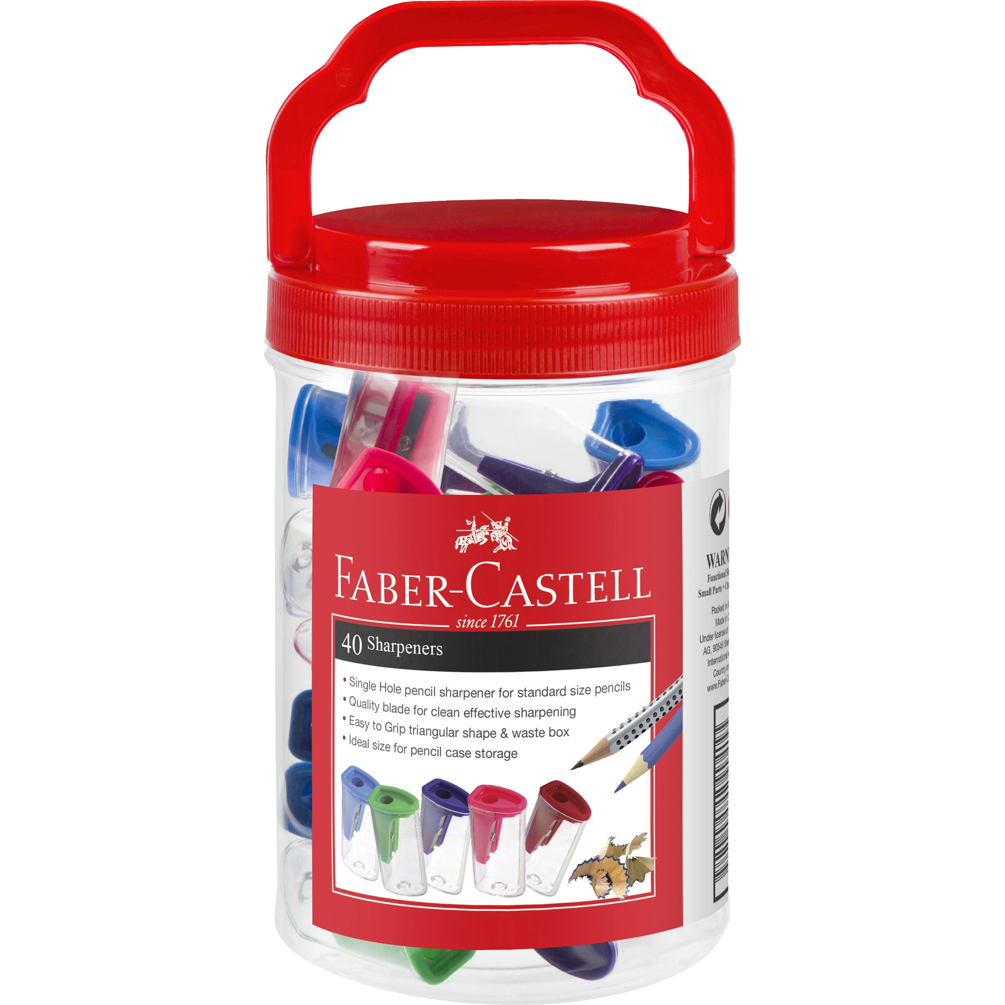 Faber-Castell Sharpener Single Hole Jar Of 40