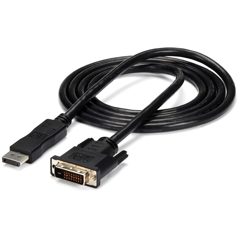 StarTech.com 6ft (1.8m) DisplayPort to DVI Cable, DisplayPort to DVI Adapter Cable, DP to DVI-D Converter