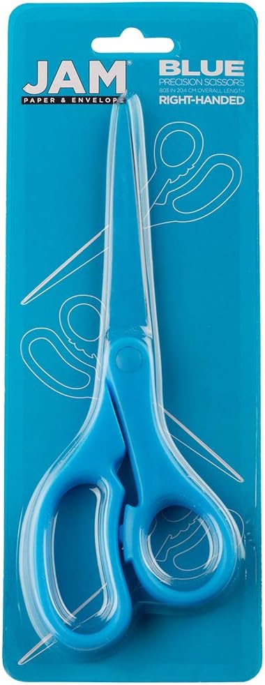 JAM PAPER Precision Scissors - 8 Inch Stainless Steel Blades