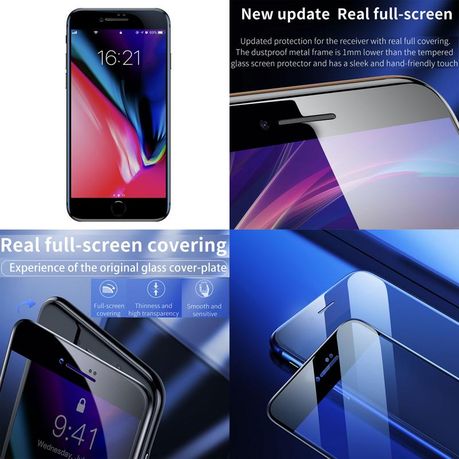 Baseus 0.23mm Curved Glass Screen Protector for iPhone 6, 7 & 8 (2PCS) -WHI