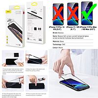 Baseus 0.3mm Dustproof BlueLight Screen Protector iPhone11ProMax/XSMax 2PCS