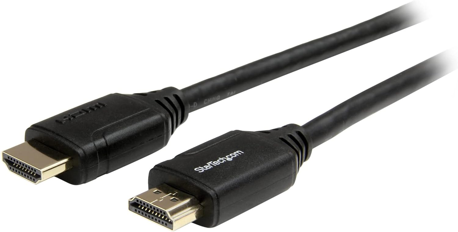 StarTech.com 10ft (3m) Premium Certified HDMI 2.0 Cable with Ethernet - High Speed Ultra HD 4K 60Hz HDMI Cable HDR10