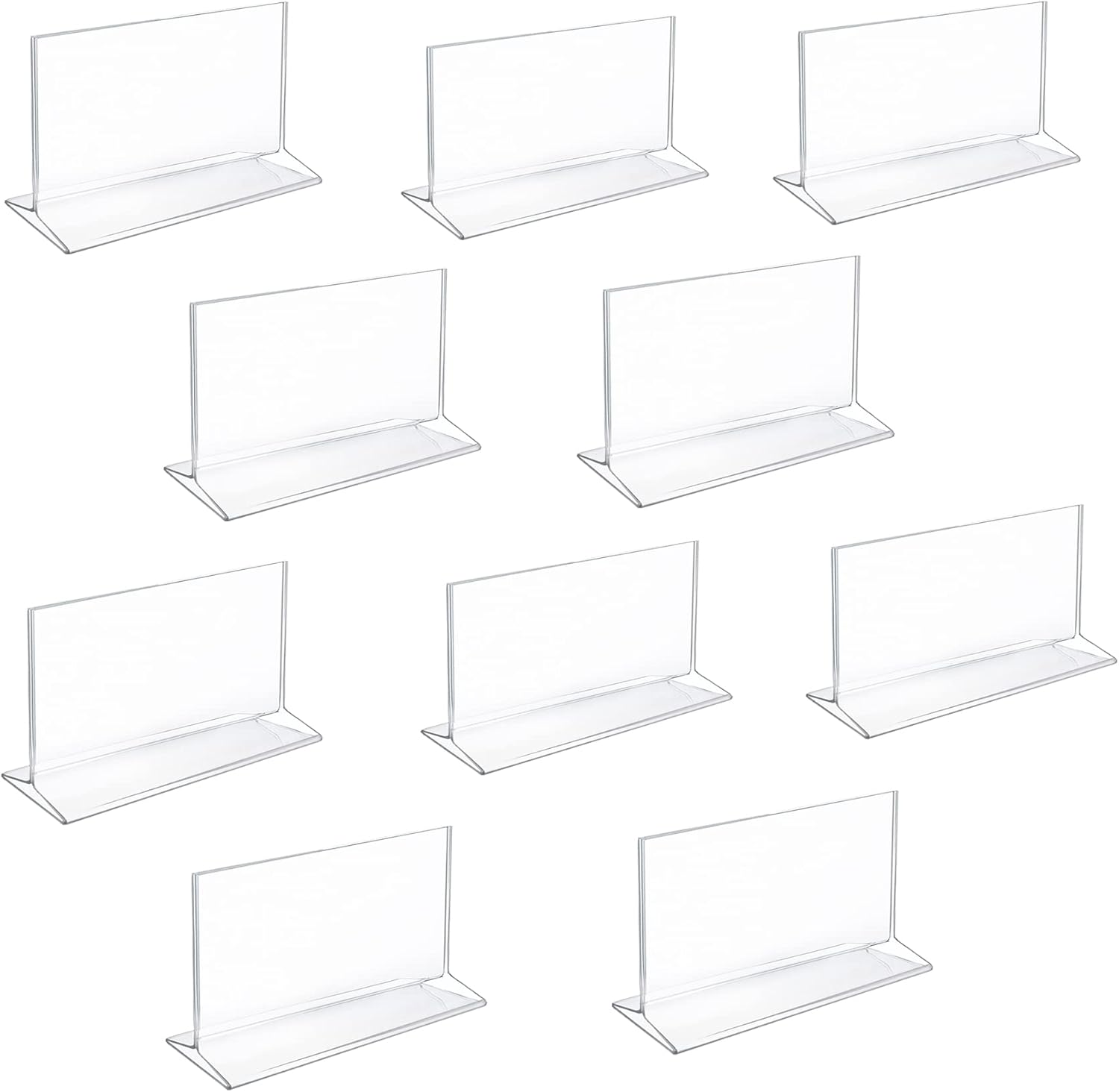 Azar Displays Top-Load Acrylic Sign Holders, Clear, Pack of 10