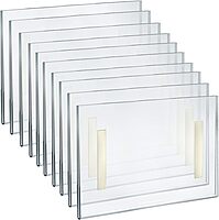 AZAR DISPLAYS Clear Acrylic Self Adhesive Wall Sign Holder Frames - Pack of 10