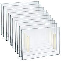 AZAR DISPLAYS Clear Acrylic Self Adhesive Wall Sign Holder Frames - Pack of 10