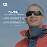 Bobster ® Invader, Gloss Black Frame, Clear Photochromic Lens