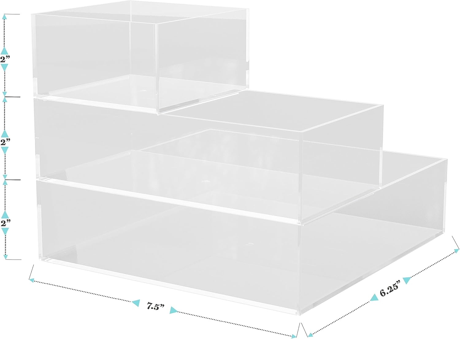 Martha Stewart Brody Stack & Slide Plastic Tray Desktop Organizer, Clear