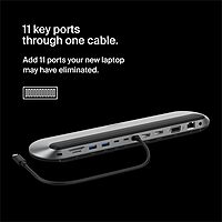 Belkin Connect 11-in-1 Universal USB-C Pro Dock w/ 3-Monitor Support, Silicon Motion Technology - Works with Mac, Windows
