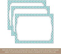 Barker Creek Turquoise Chevron Computer Paper, 8-1/2 x 11 Inches, 50 Sheets