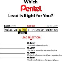 Pentel Super Hi-Polymer HB Lead Refills