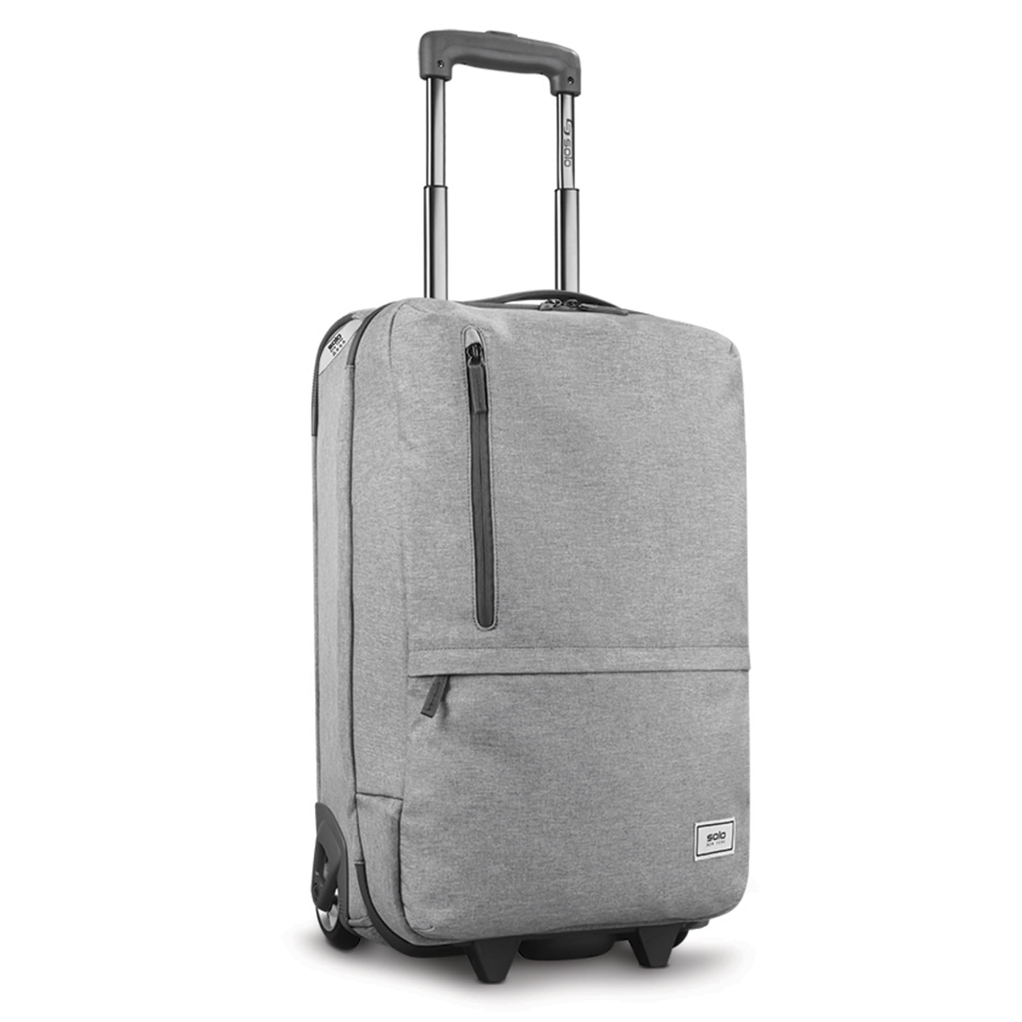 Solo New York 22 Inch Carry On Luggage - Softside Suitcases for Travel, Wheeled Rolling Bag, 2 Wheel Upright