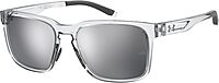 Under Armour Men's Ua Assist 2 Rectangular Sunglasses Crystal/Silver Multilayer 57 Millimeters