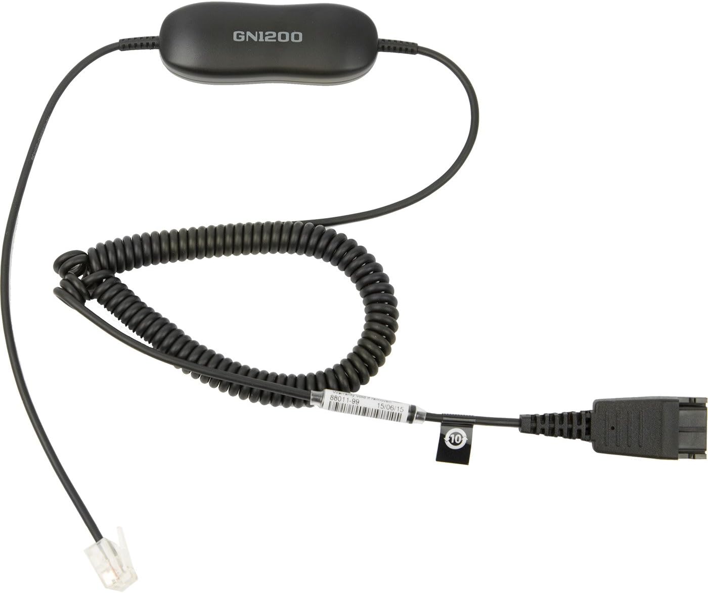 Jabra GN1200 Smart Universal Coiled Cable - 6.60 ft Data Transfer Cable - First End: 1 x Quick Disconnect