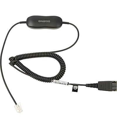 Jabra GN1200 Smart Universal Coiled Cable - 6.60 ft Data Transfer Cable - First End: 1 x Quick Disconnect - Second End: 1 x RJ-10