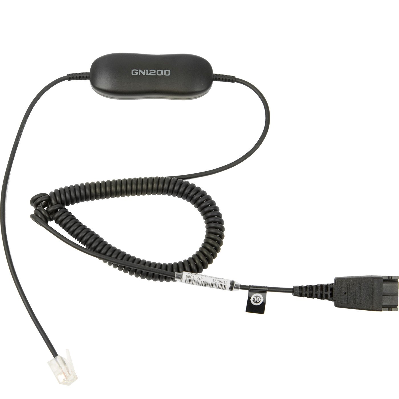 Jabra GN1200 Smart Universal Coiled Cable - 6.60 ft Data Transfer Cable - First End: 1 x Quick Disconnect