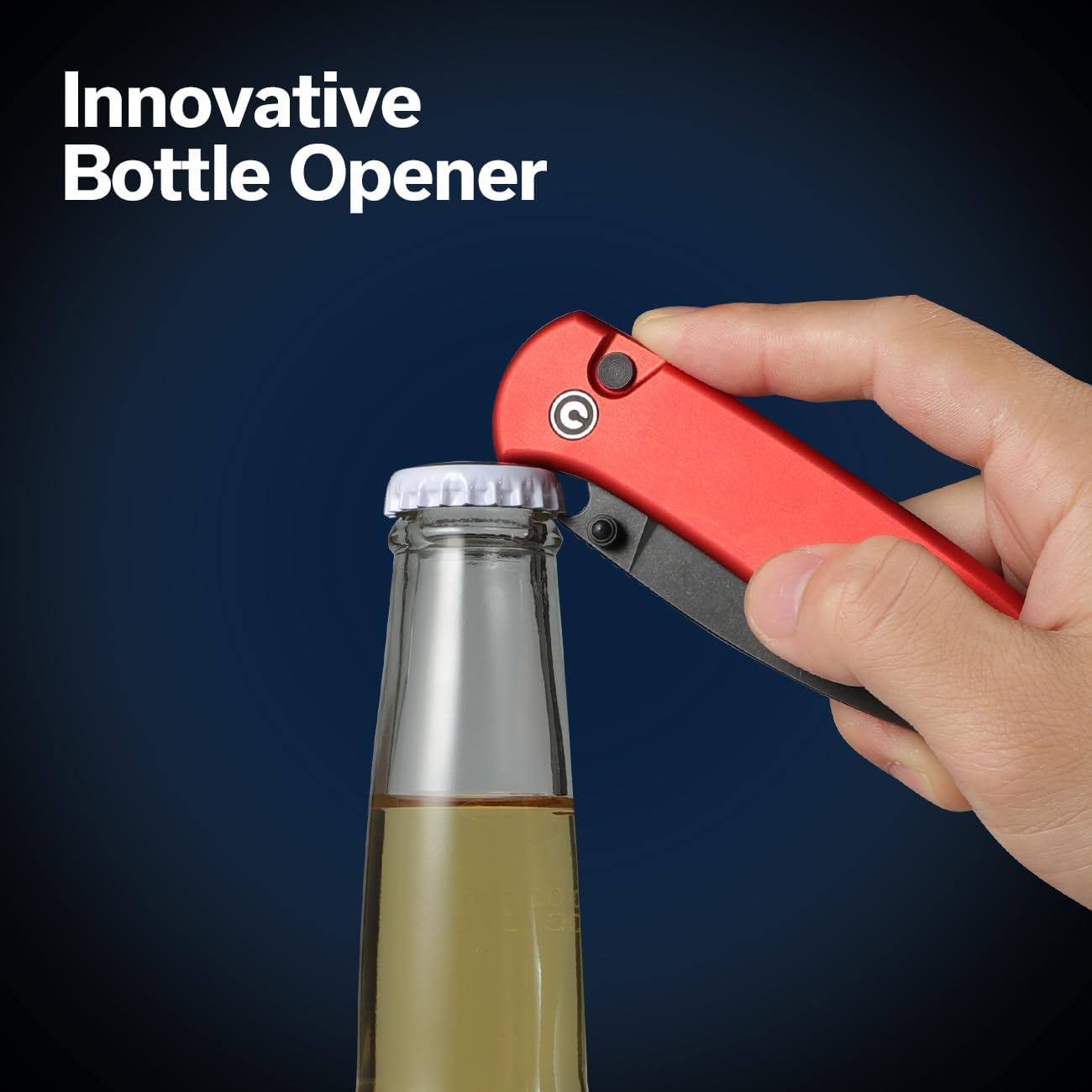 CIVIVI Qubit Pocket Folding Knife, Button Lock & Thumb Stud, 2.98" Blade, Aluminum Handle