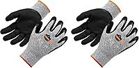Ergodyne Nitrile Coated Work Gloves, Cut Resistant Level A3, Grip For Wet or Dry Enviroments, ProFlex 7031,Gray
