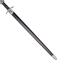 Cold Steel Viking Sword with Leather and Wood Scabbard Black