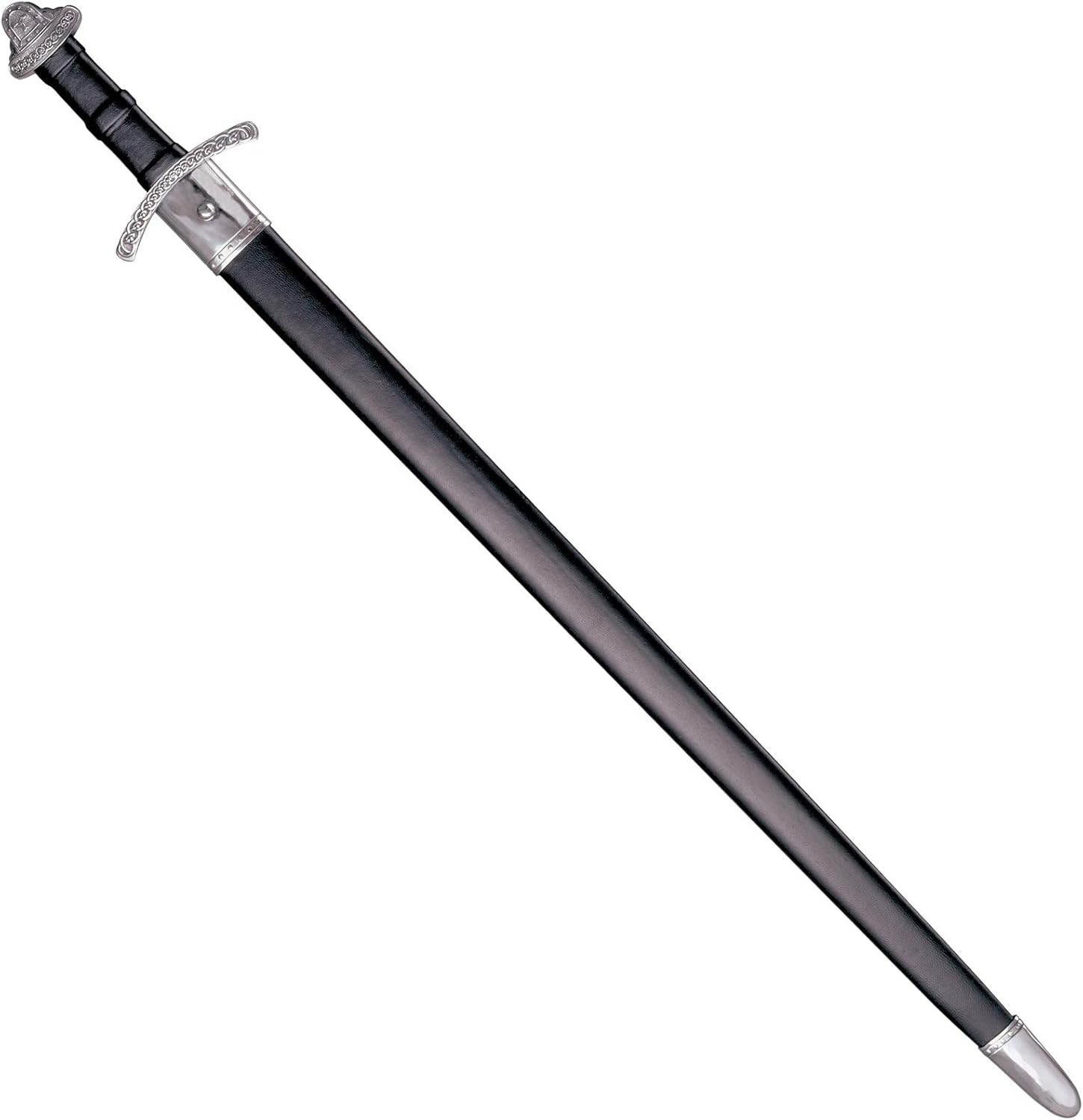 Cold Steel Viking Sword with Leather and Wood Scabbard Black