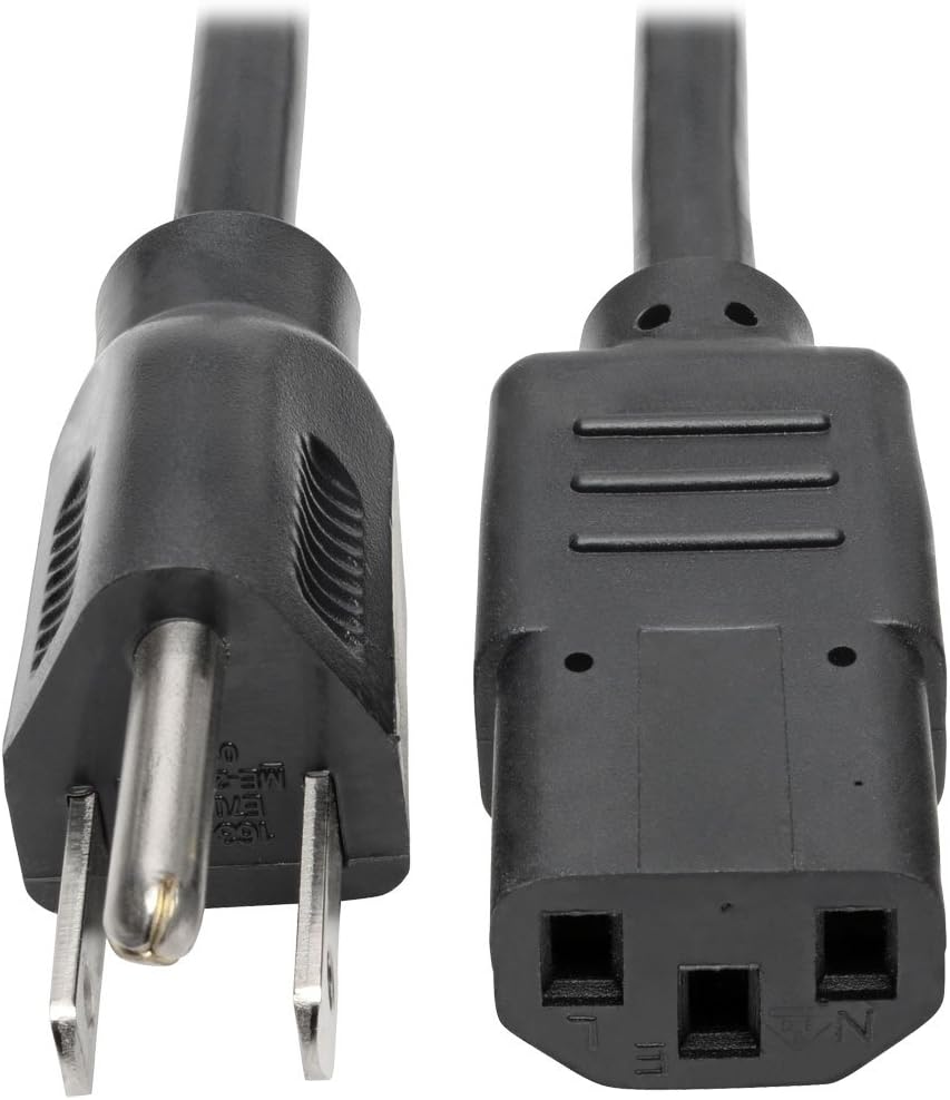TRIPP LITE Computer Power Cord NEMA 5-15P to IEC-320-C13