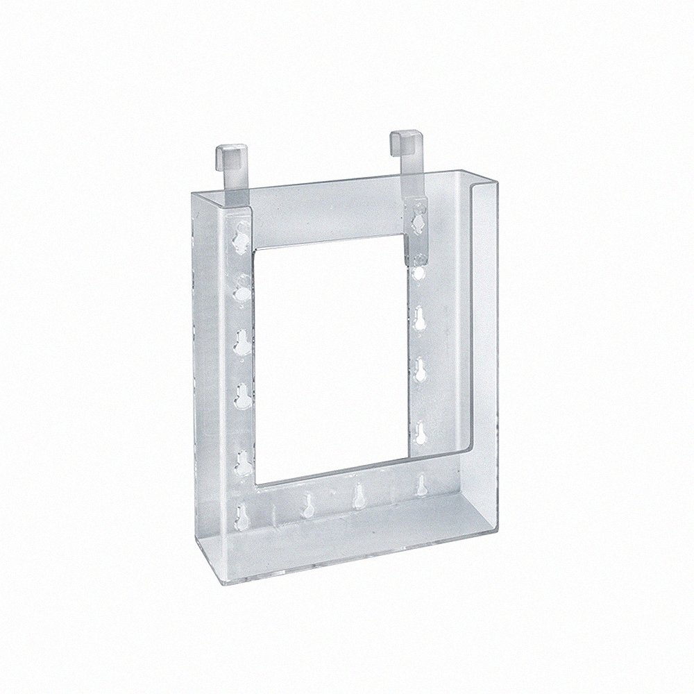 Azar Displays 252341 6.25" W x 1.25" D x 7.875" H Bi-Fold Hanging Brochure Holder (10 Pack)