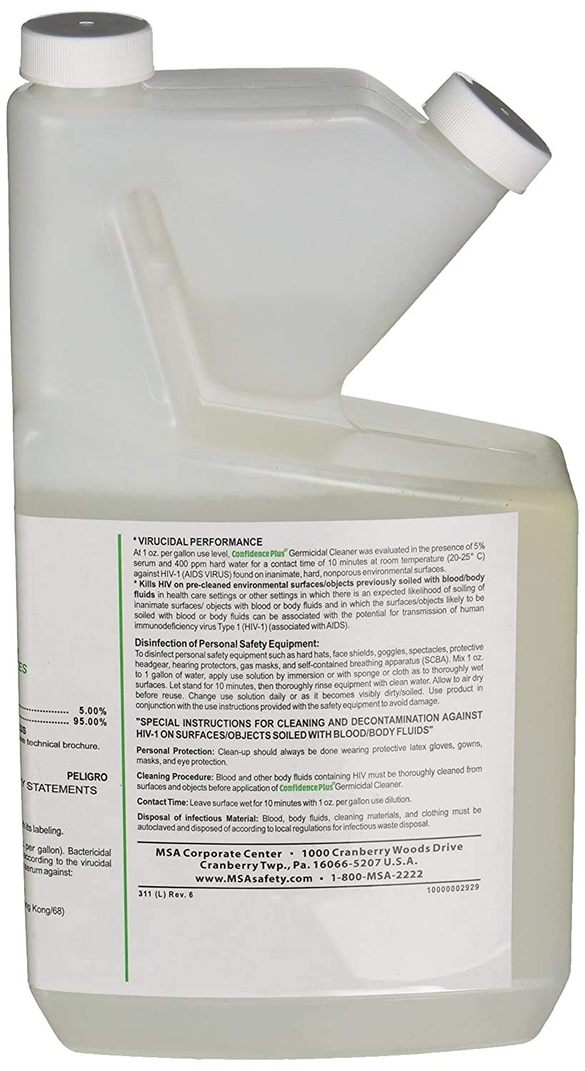 MSA 10009971 Confidence Plus 2 - Liquid Germicidal Cleaner, Makes up to 32 Oz of Sanitizer