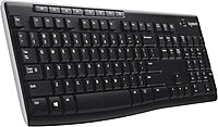 Logitech MK710 Wireless Keyboard and Mouse Combo — Includes Keyboard and Mouse, Stylish Design, Built-In LCD Status Dashboard, Long Battery Life
