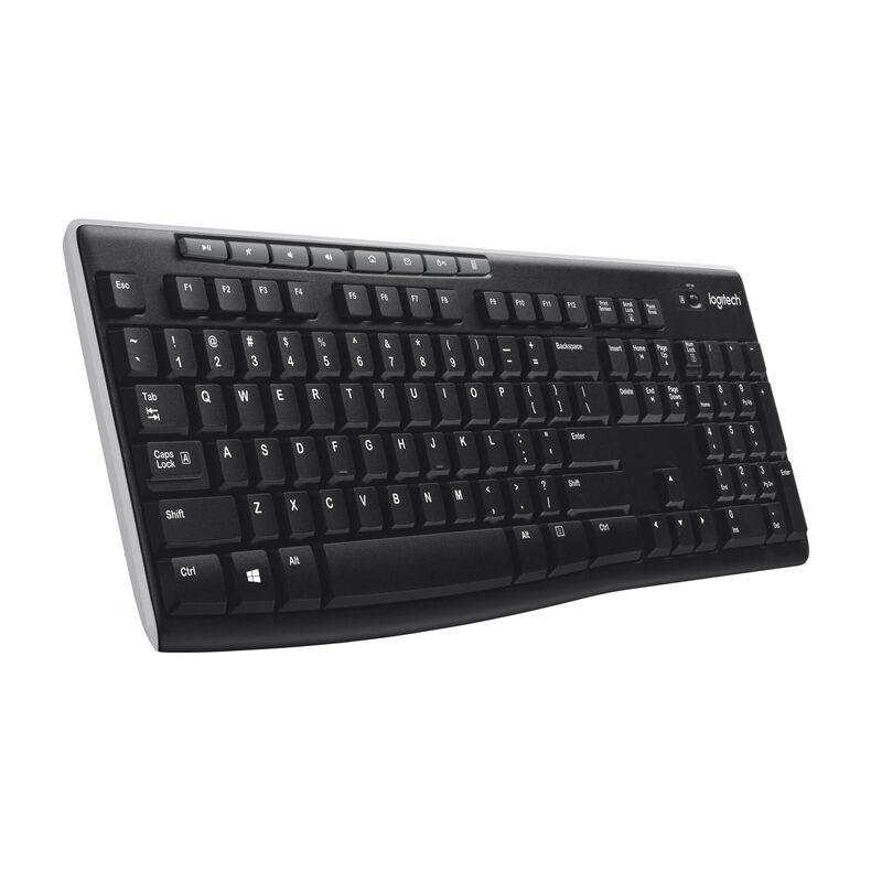 Logitech MK710 Wireless Keyboard and Mouse Combo — Includes Keyboard and Mouse, Stylish Design, Built-In LCD Status Dashboard, Long Battery Life